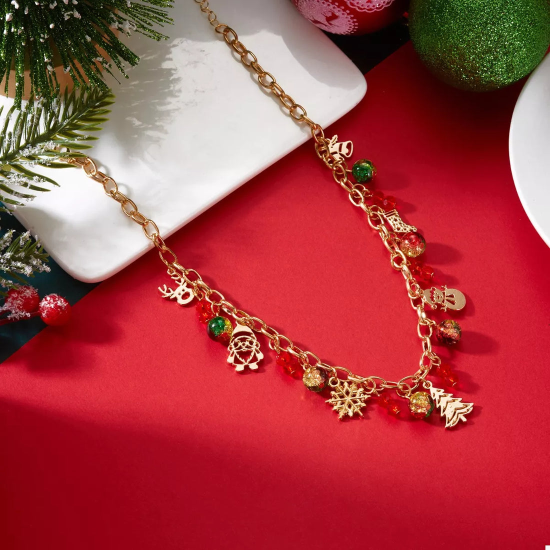 Christmas Themed Charm Necklace