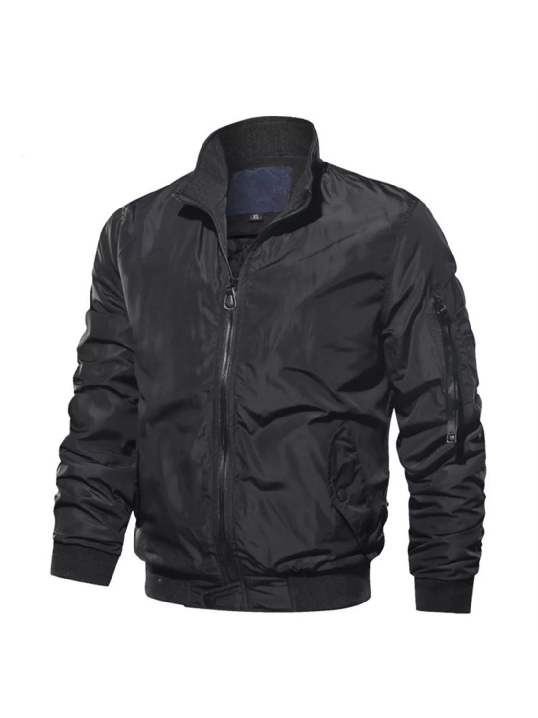 Men's Plus Size Zip Up Lightweight Bomber Jacket