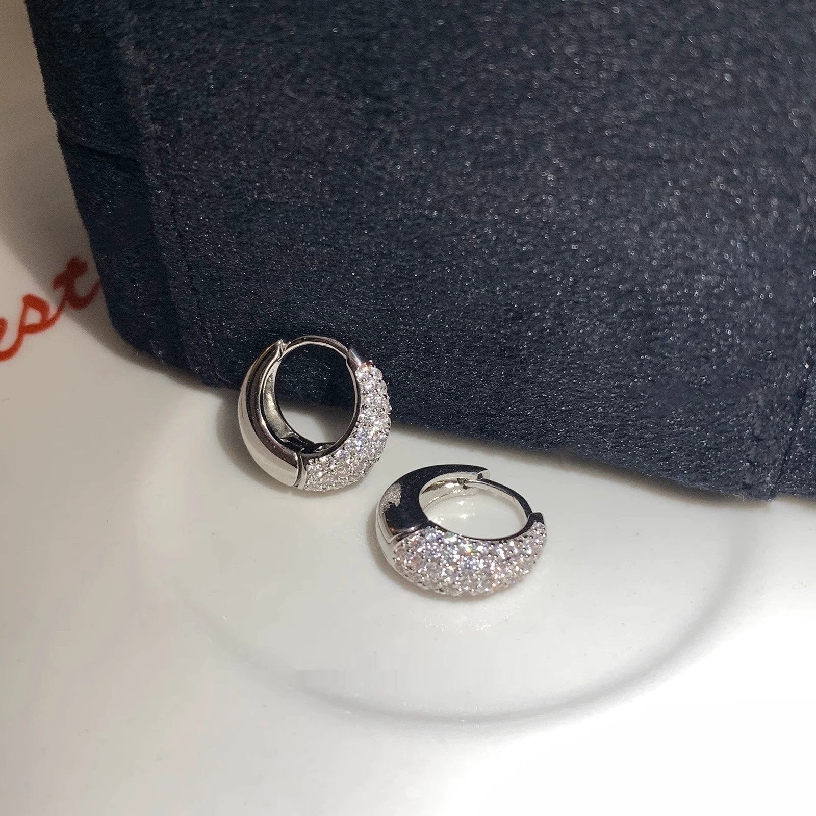 Women's Fashion Personalized Zircon Hoop Earrings