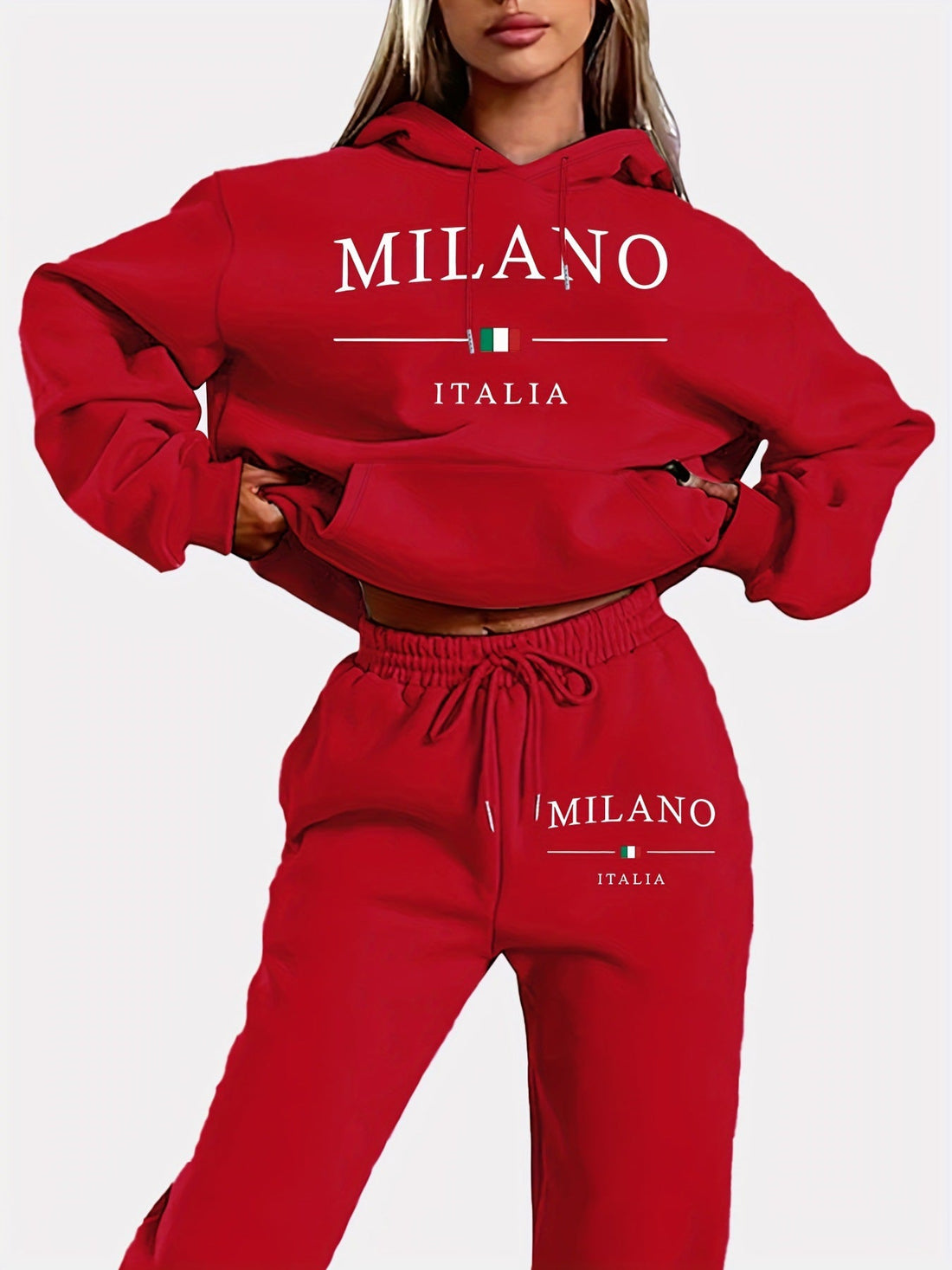Trendy Plus Size Fleece-lined Sweater Suit See size chart under “more details”