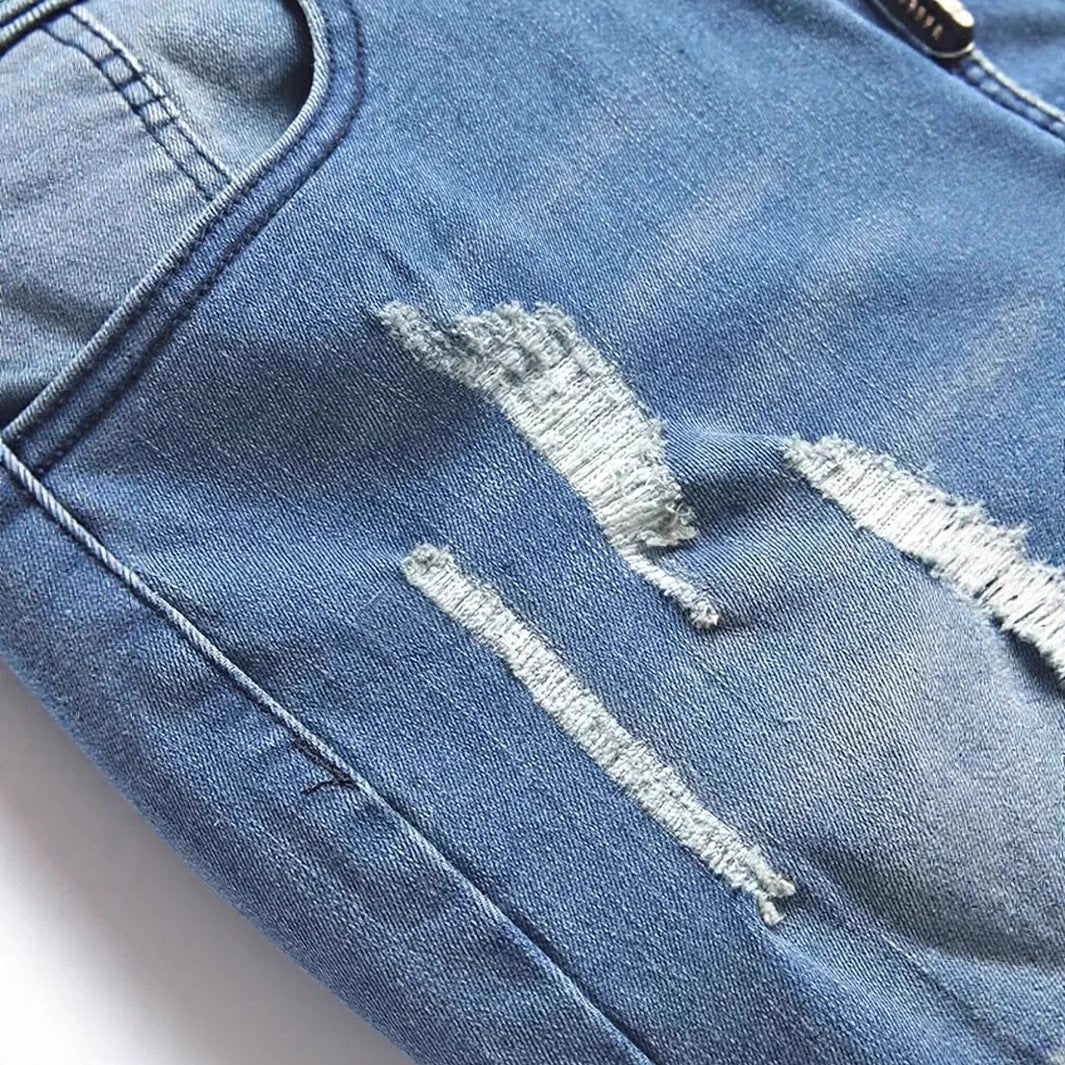 Men's Ripped Street Trend Style Jeans