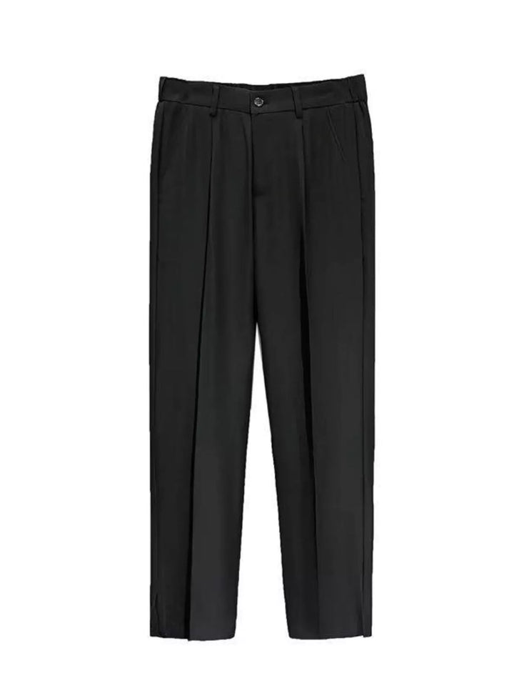 Men's Full Size Seam Detail Straight-Leg Pants Plus Size