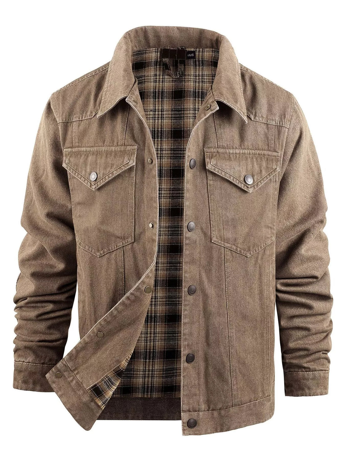 Men's Casual Snap Down Denim Jacket