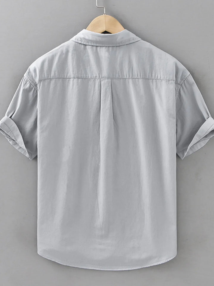 Men's Plus Size Button Up Short Sleeve Shirt
