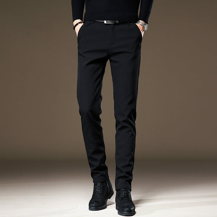 High-end Wrinkle-free Dress Pants Mens Business Slim-fit Tapered-leg Style