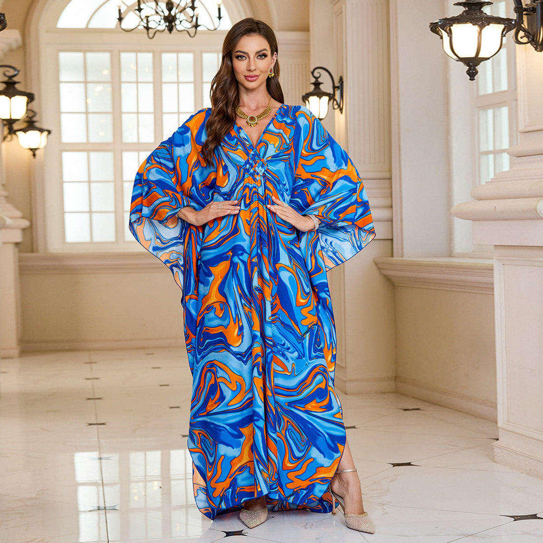 Fashion Personalized Cotton Printed Beach Dress Women
