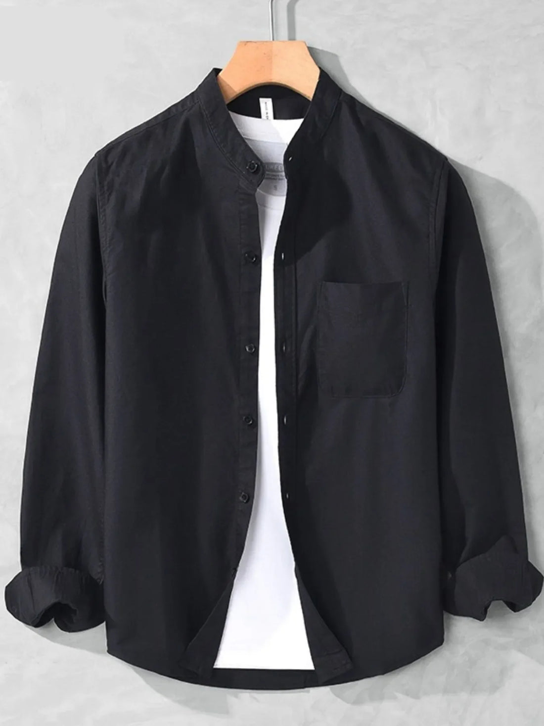 Men's Plus Size Button Up Long Sleeve Shirt