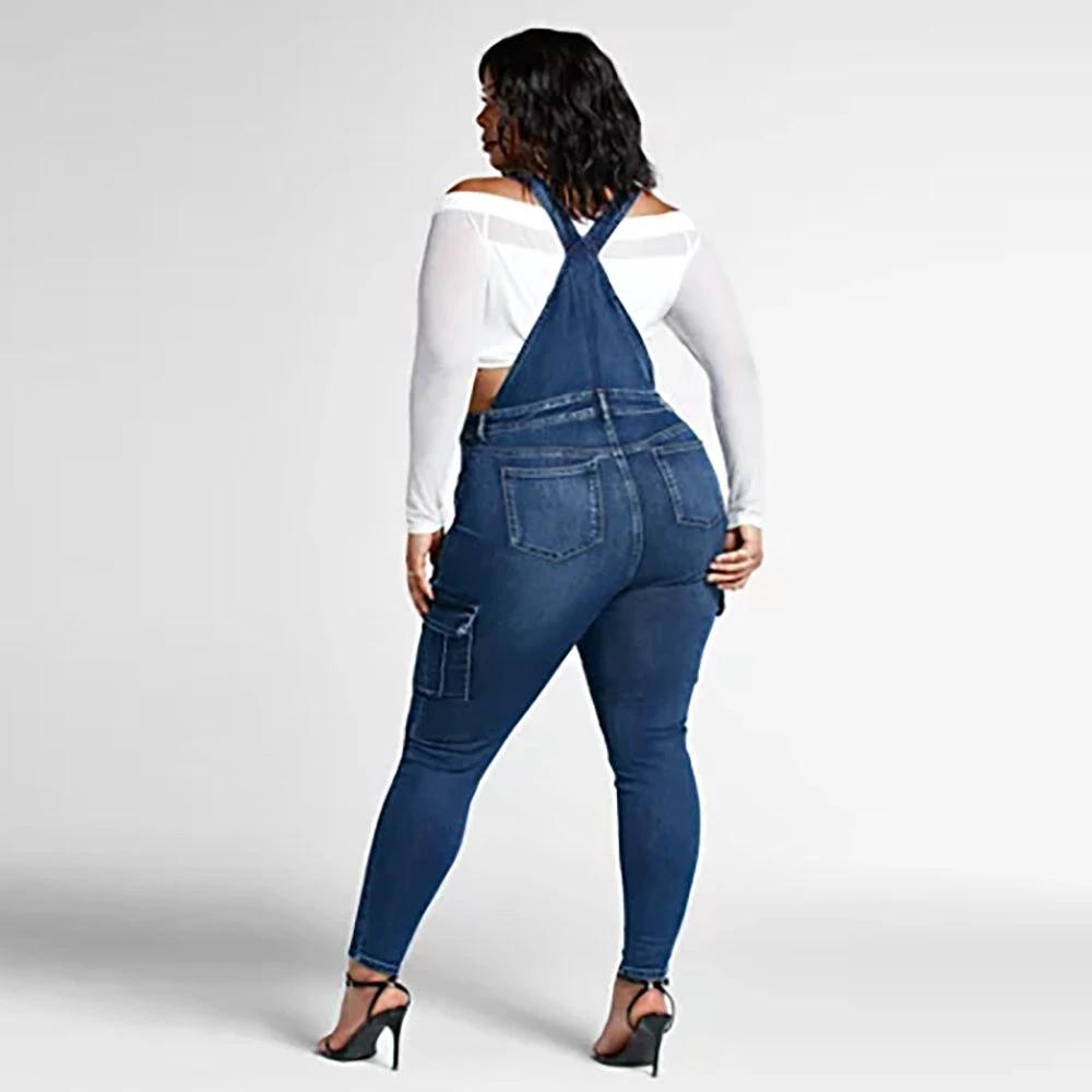 Women's Popular Plus Size Denim Overalls