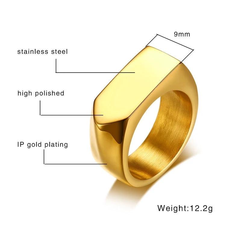 Glass Rhinestone Men's Ring