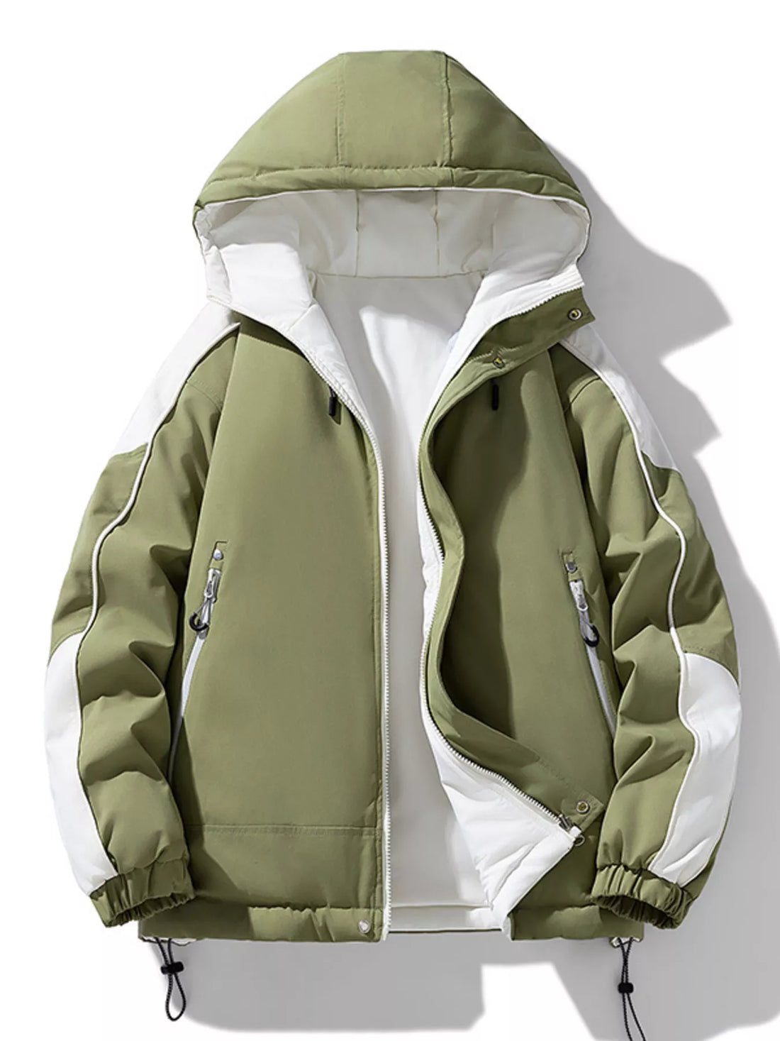 Men's Full Size Reversible Two-Tone Hooded Jacket Plus Size