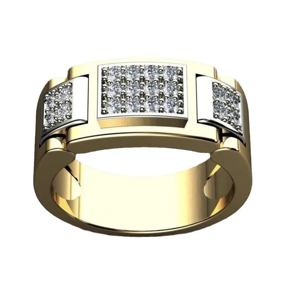 Fashion Rectangular Full Diamond Like Men's Ring