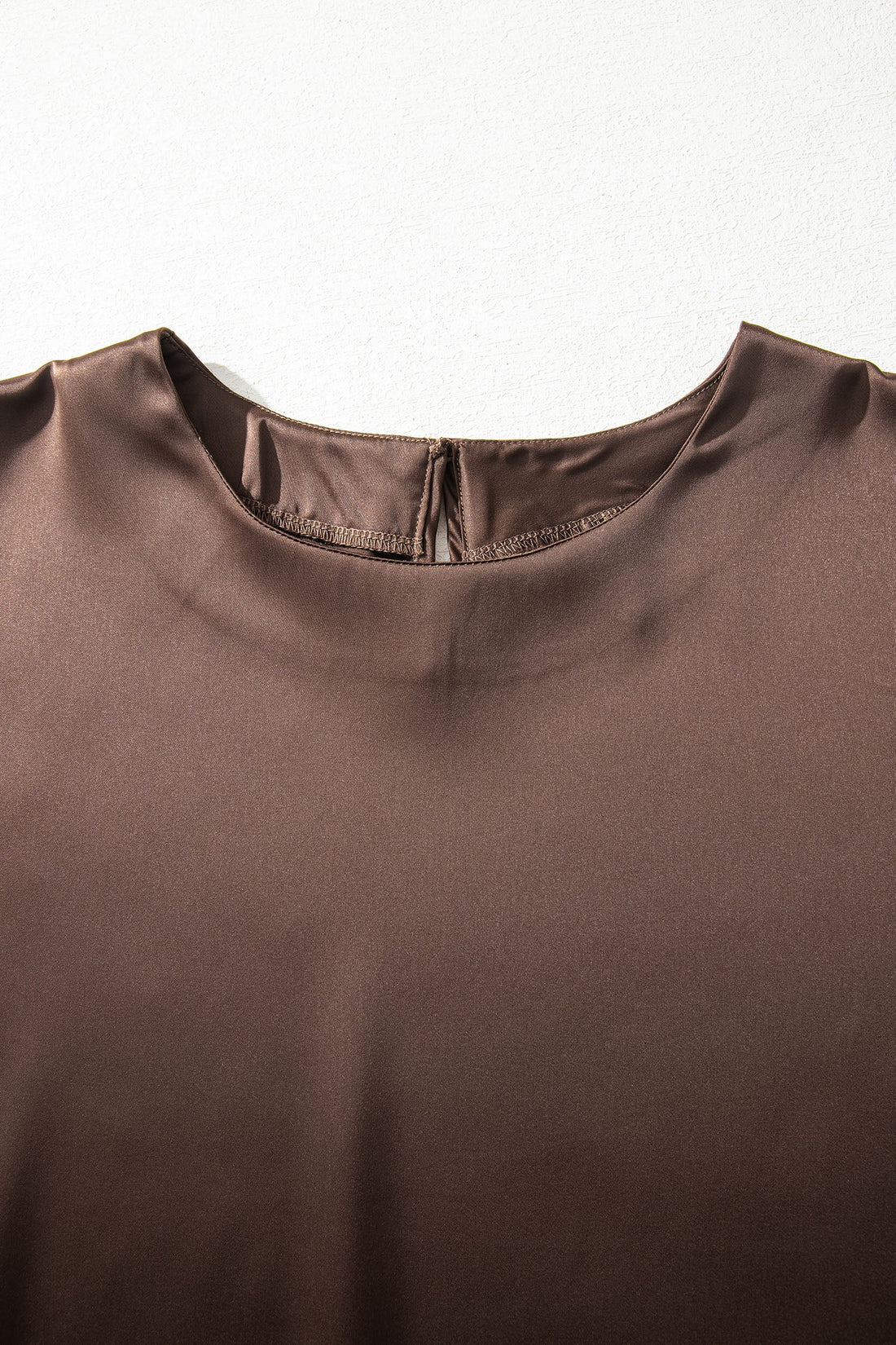 Saige Short Sleeve Satin Top