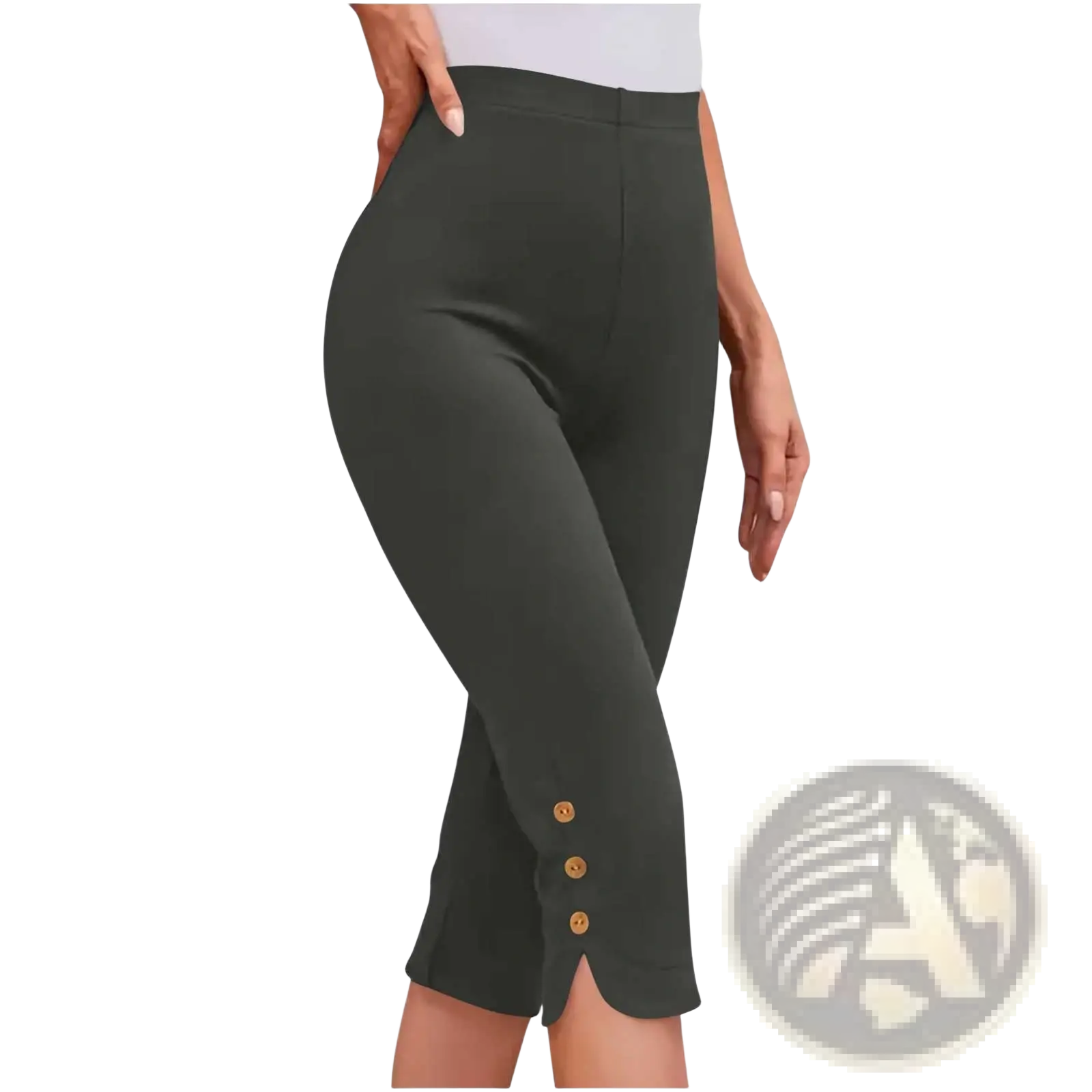 High Elastic Cotton Capri Pants Plus Size