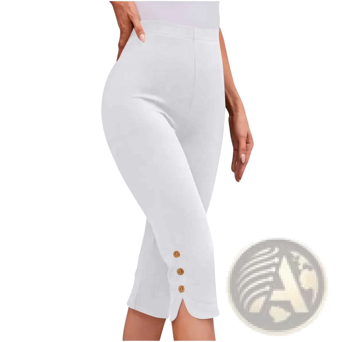High Elastic Cotton Capri Pants Plus Size