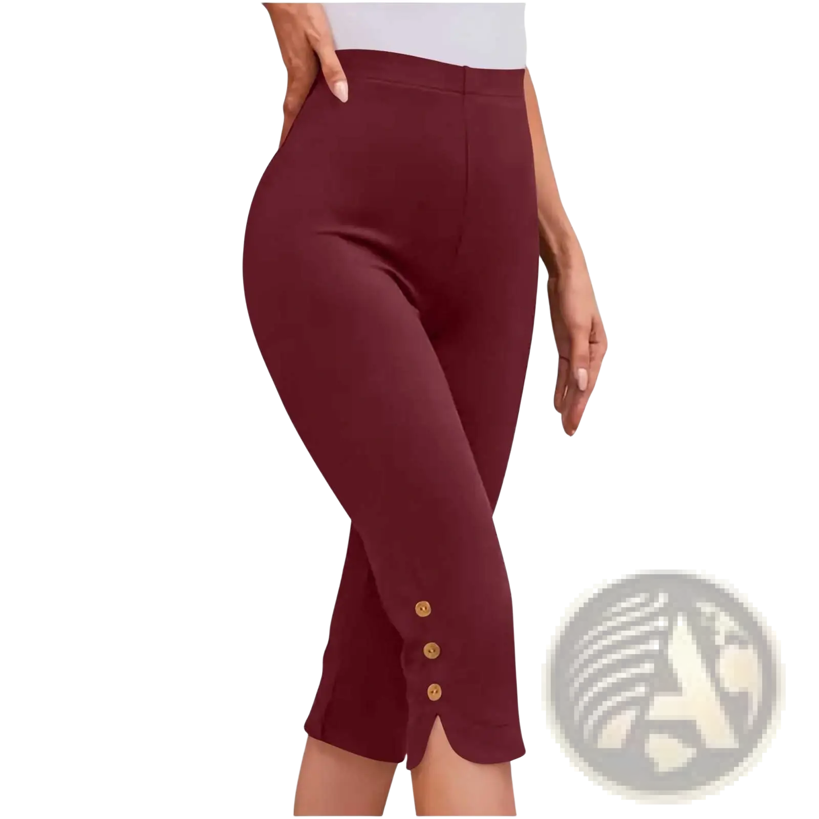 High Elastic Cotton Capri Pants Plus Size