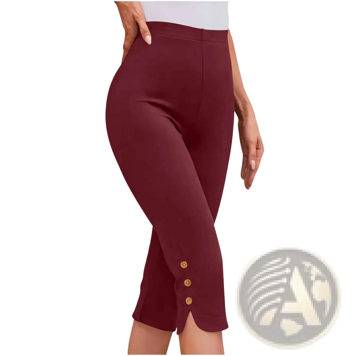 High Elastic Cotton Capri Pants Plus Size