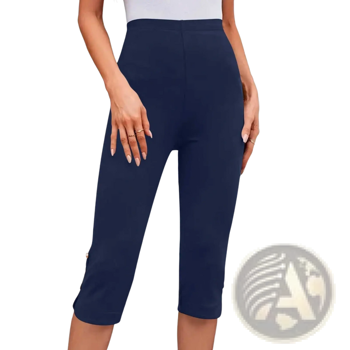 High Elastic Cotton Capri Pants Plus Size