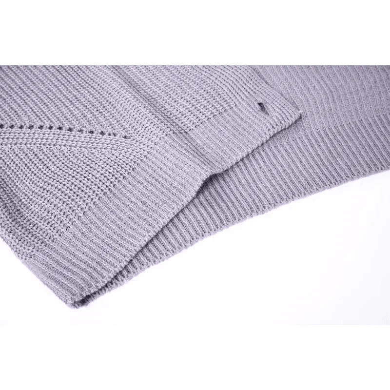 Hot Look Stylish Women's Knitted Cardigans Sweater Fashionable Autumn Long Sleeve Loose Coat Casual Button Thick V Neck Solid Female Tops