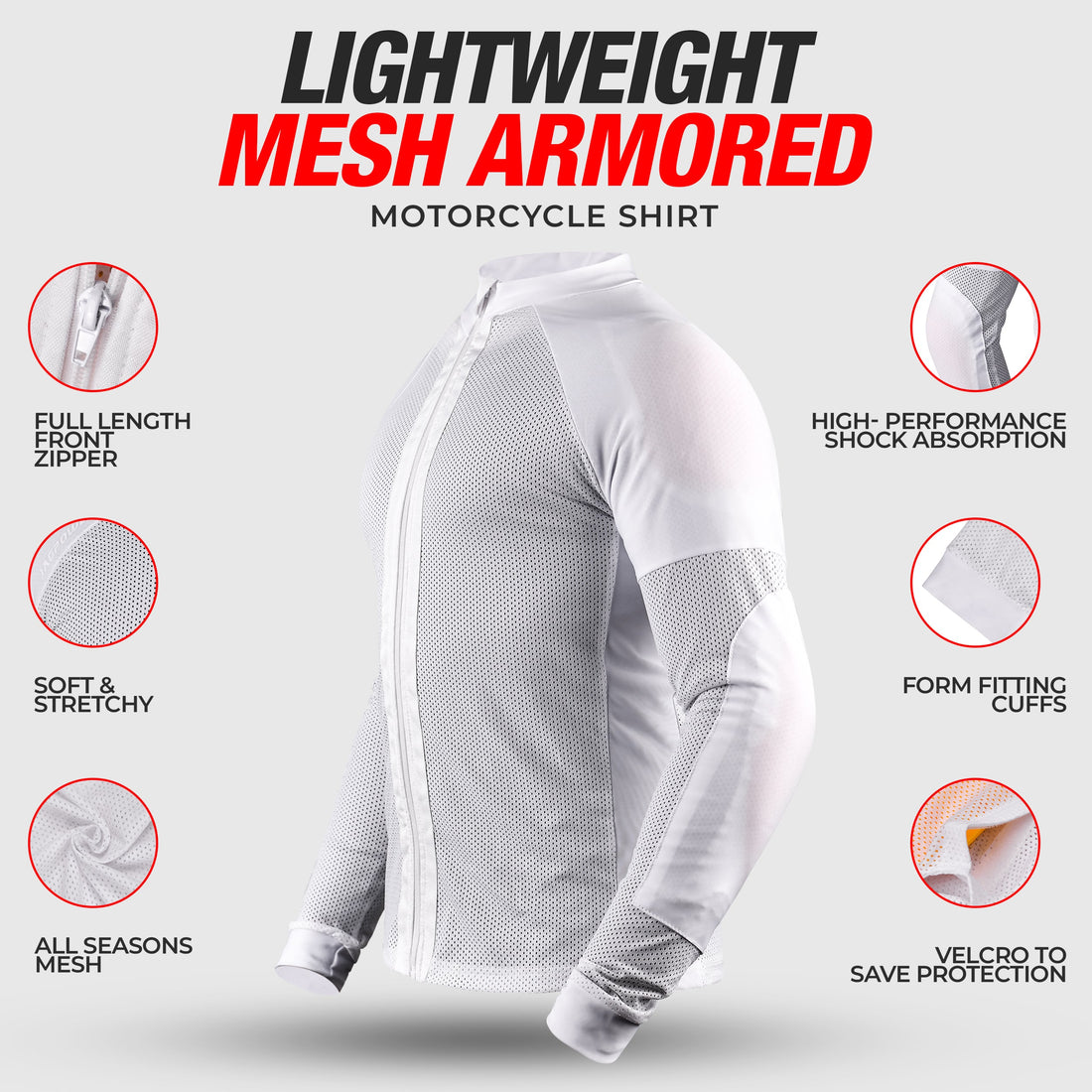 JAG Mesh Motorcycle Shirt | CE Certified Protection