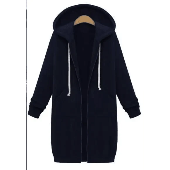 Luxury Women's Autumn Winter Thickening Hoodies Leisure Loose Hooded Jackets Pockets Plus Size Sweatshirt Sports Dresses Outwear Women's Hooded Flannel Jacket Casual Fleece Windbreaker Hoodie