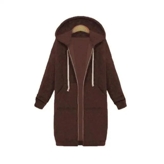Luxury Women's Autumn Winter Thickening Hoodies Leisure Loose Hooded Jackets Pockets Plus Size Sweatshirt Sports Dresses Outwear Women's Hooded Flannel Jacket Casual Fleece Windbreaker Hoodie