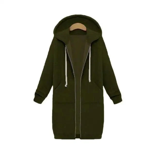 Luxury Women's Autumn Winter Thickening Hoodies Leisure Loose Hooded Jackets Pockets Plus Size Sweatshirt Sports Dresses Outwear Women's Hooded Flannel Jacket Casual Fleece Windbreaker Hoodie