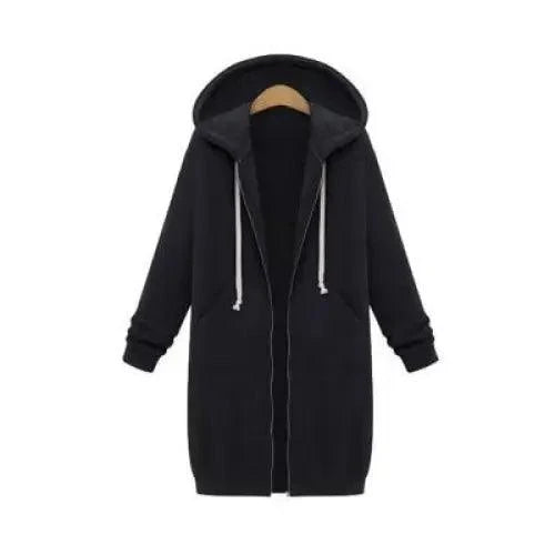 Luxury Women's Autumn Winter Thickening Hoodies Leisure Loose Hooded Jackets Pockets Plus Size Sweatshirt Sports Dresses Outwear Women's Hooded Flannel Jacket Casual Fleece Windbreaker Hoodie