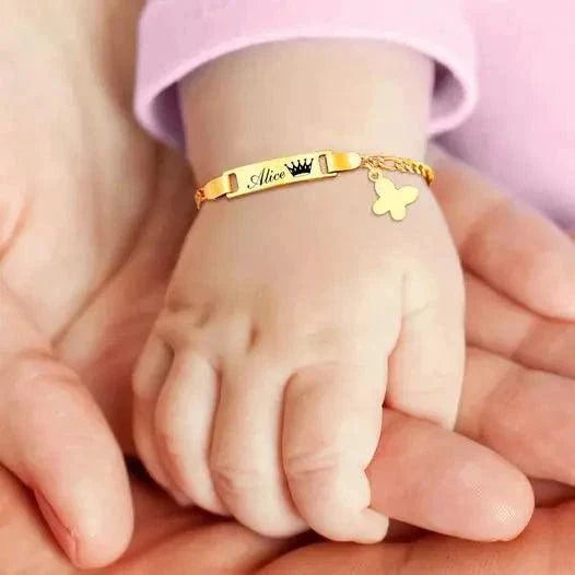 Gold Butterfly Charm Bracelet for Kids