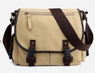 Men's Canvas Shoulder Bag - Multifunctional Messenger Bag