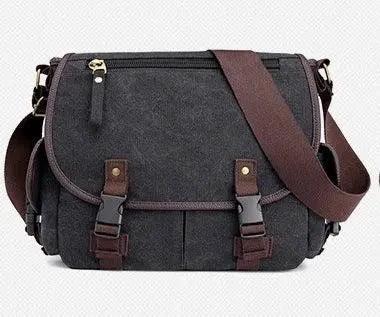 Men's Canvas Shoulder Bag - Multifunctional Messenger Bag