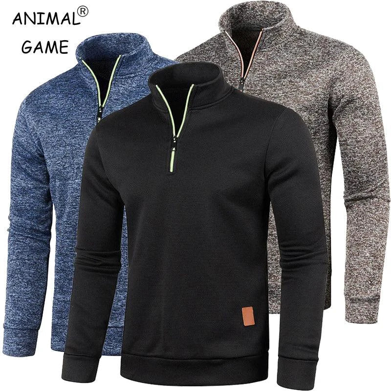 Men's Half Zipper Turtleneck Sweatshirt: Cozy and Stylish for Fall