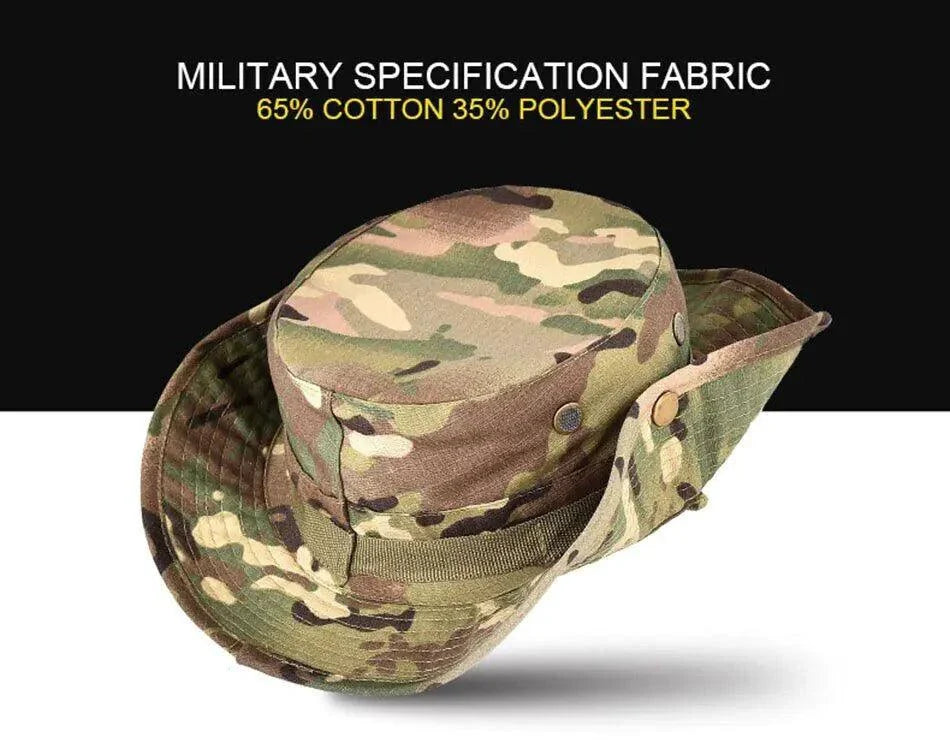 Safari Camo Sun Hat: Mesh Boonie for Outdoors