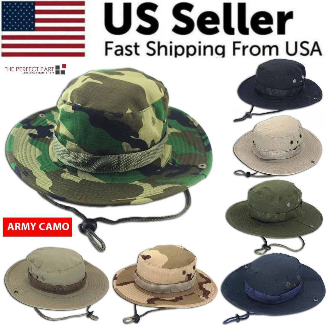 Safari Camo Sun Hat: Mesh Boonie for Outdoors