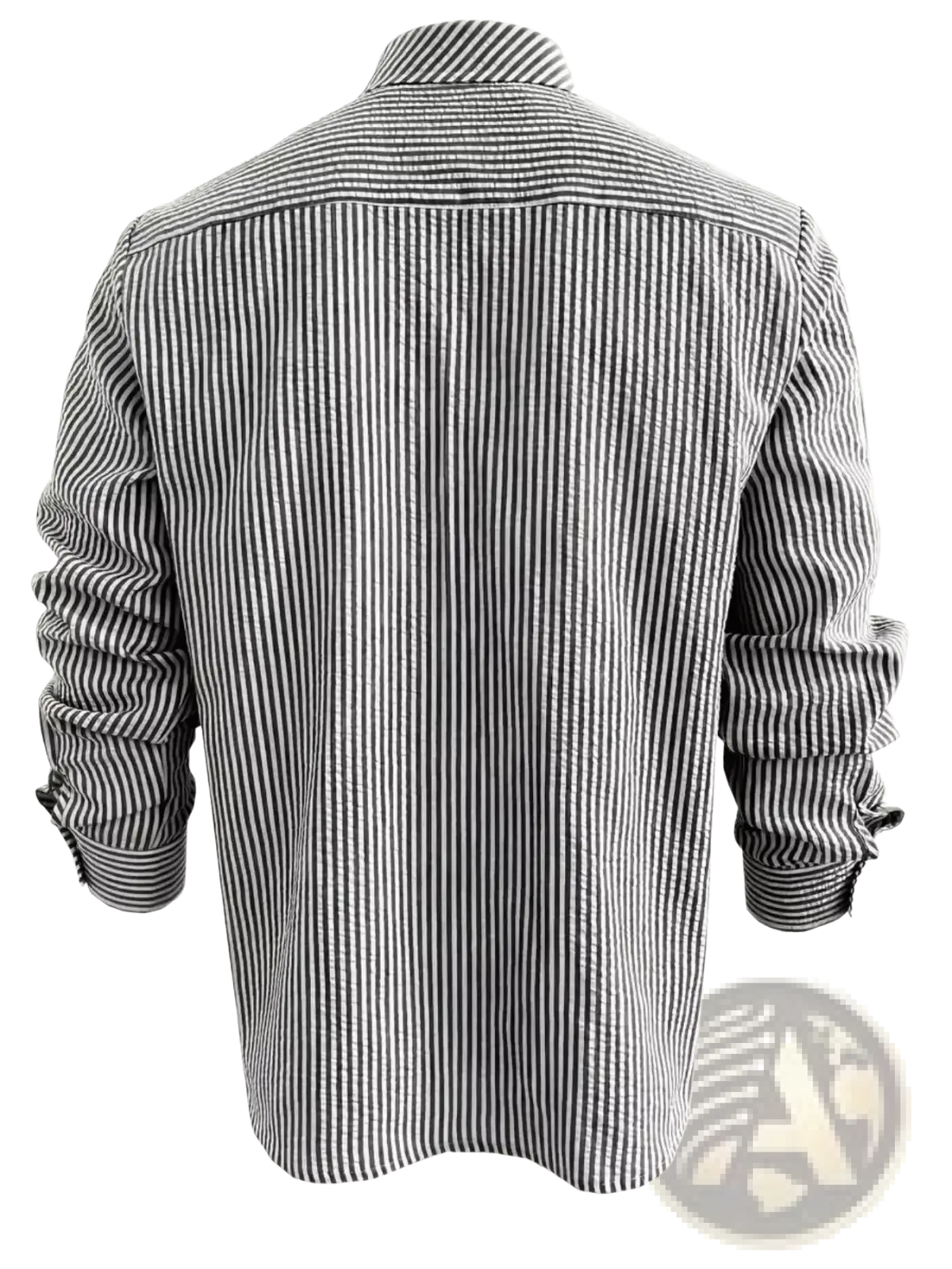 Men's Long Sleeve Striped Shirt with Loose Fit Stylish Comfortable Casual Wear for All Seasons Ideal for Outdoor Activities