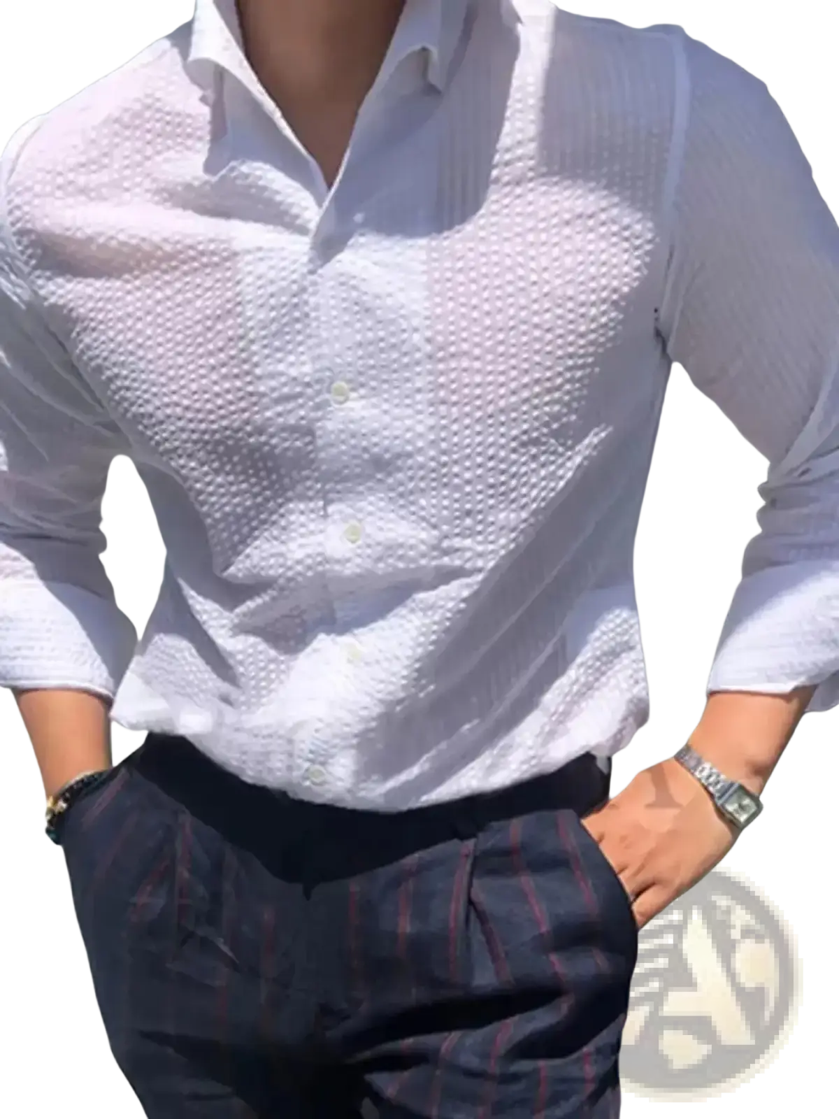Men's Long Sleeve Striped Shirt with Loose Fit Stylish Comfortable Casual Wear for All Seasons Ideal for Outdoor Activities