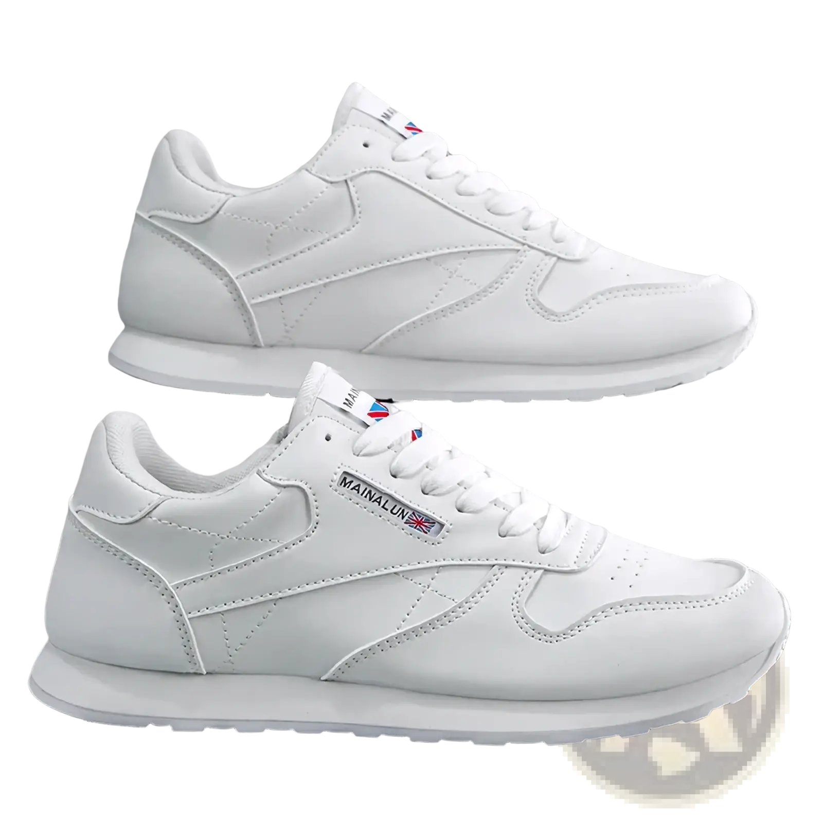 Men Casual White Leather Sneakers Sports Shoes