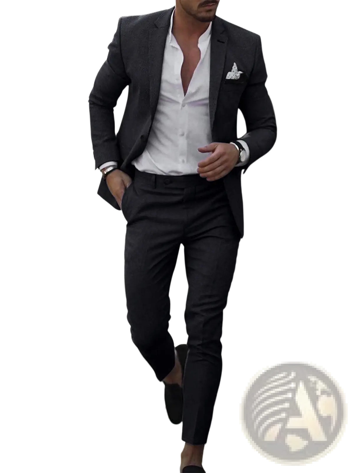 Men Digital Print Casual Suit Set