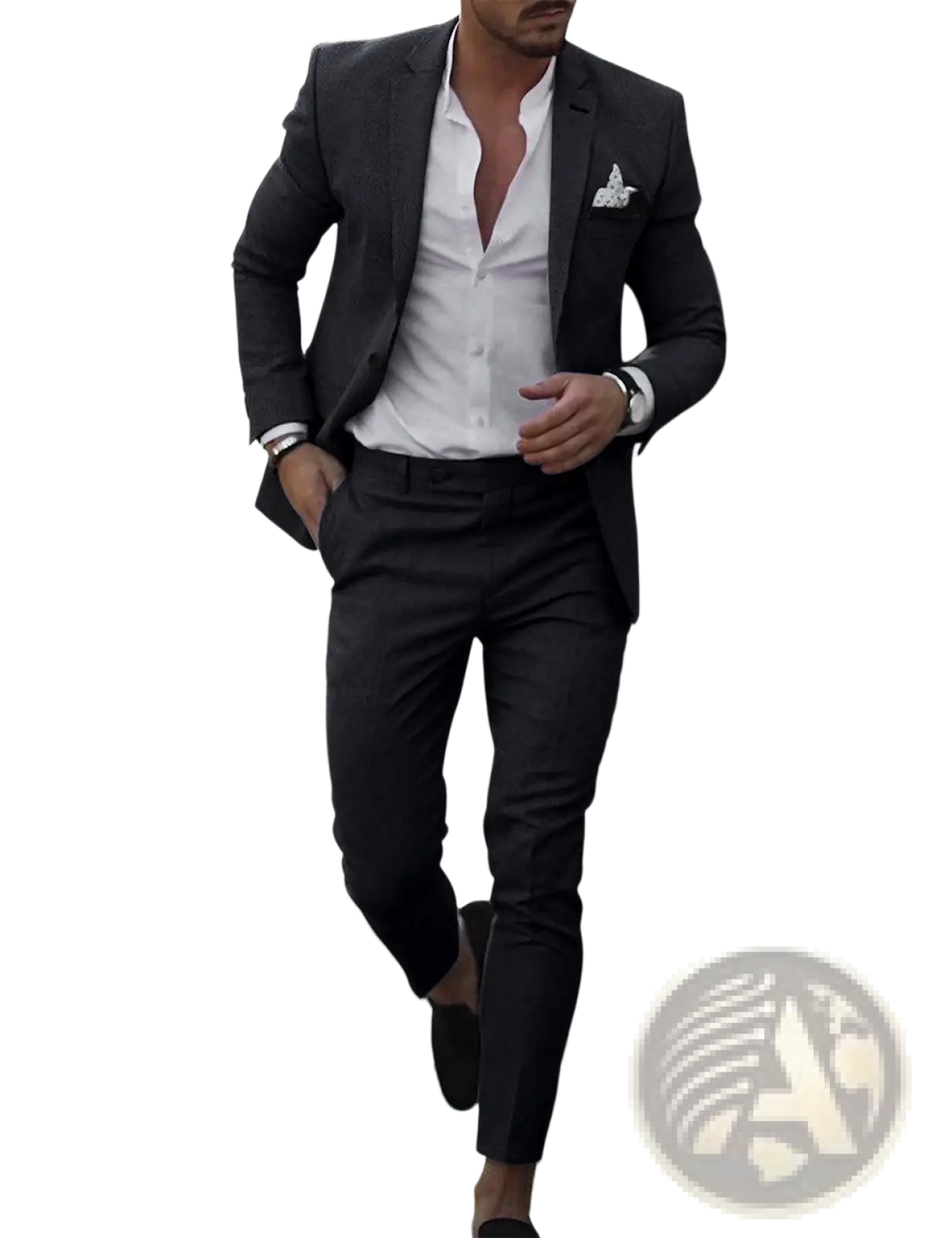Men Digital Print Casual Suit Set