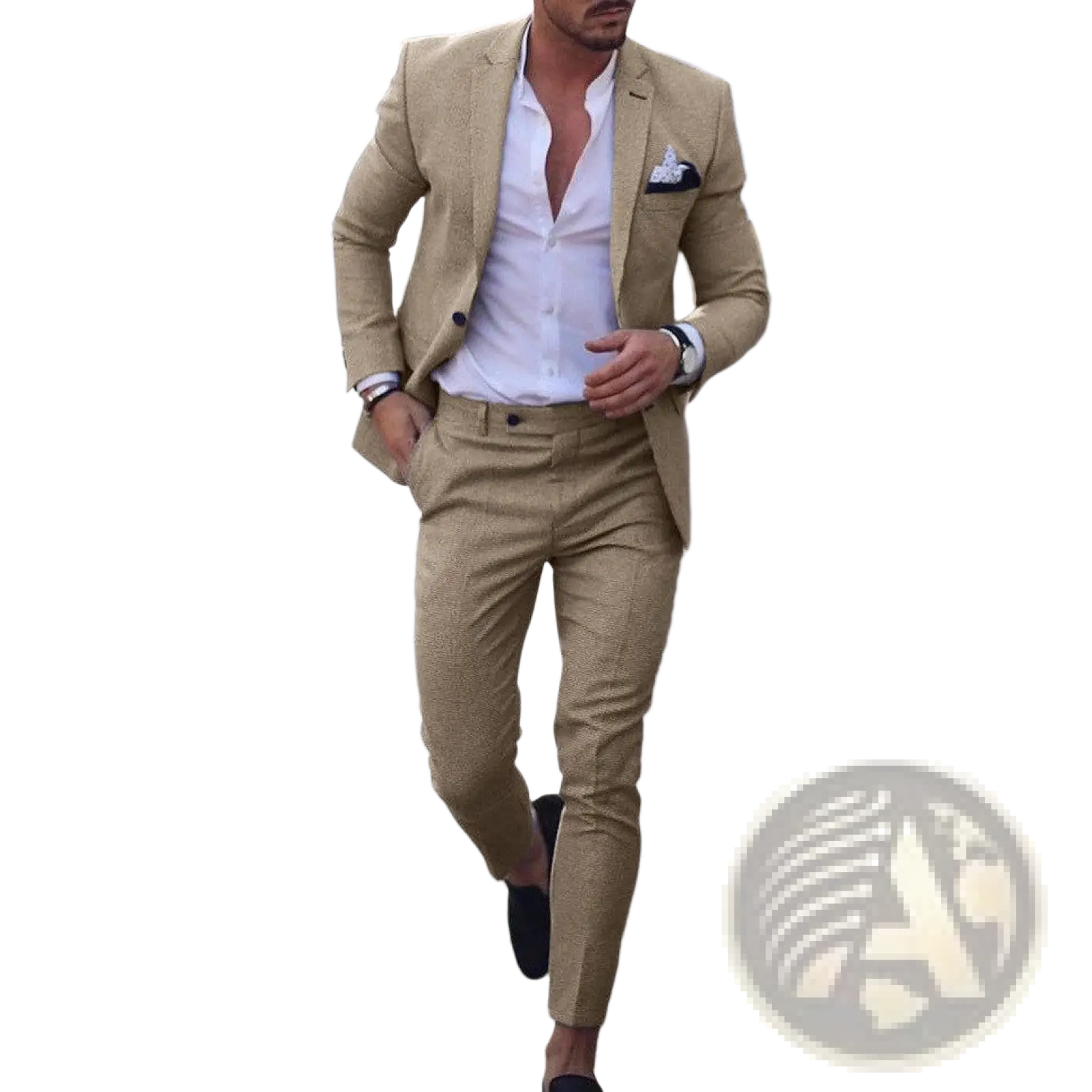 Men Digital Print Casual Suit Set
