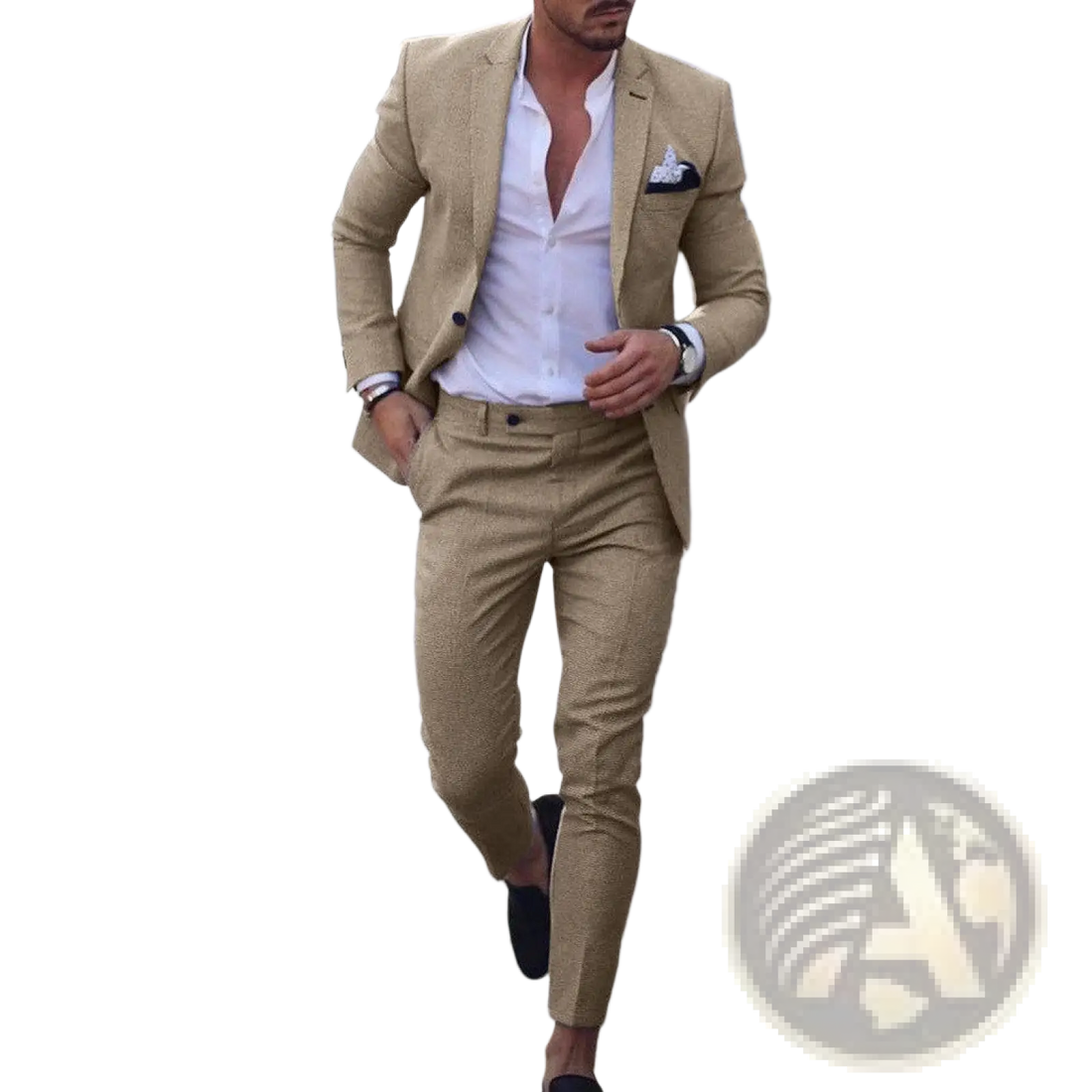 Men Digital Print Casual Suit Set