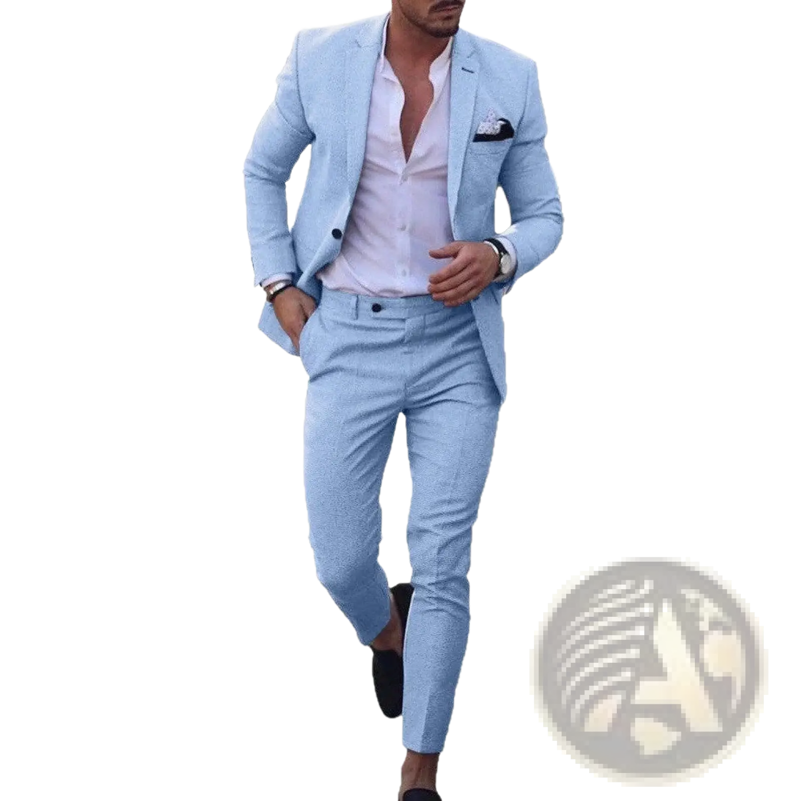 Men Digital Print Casual Suit Set