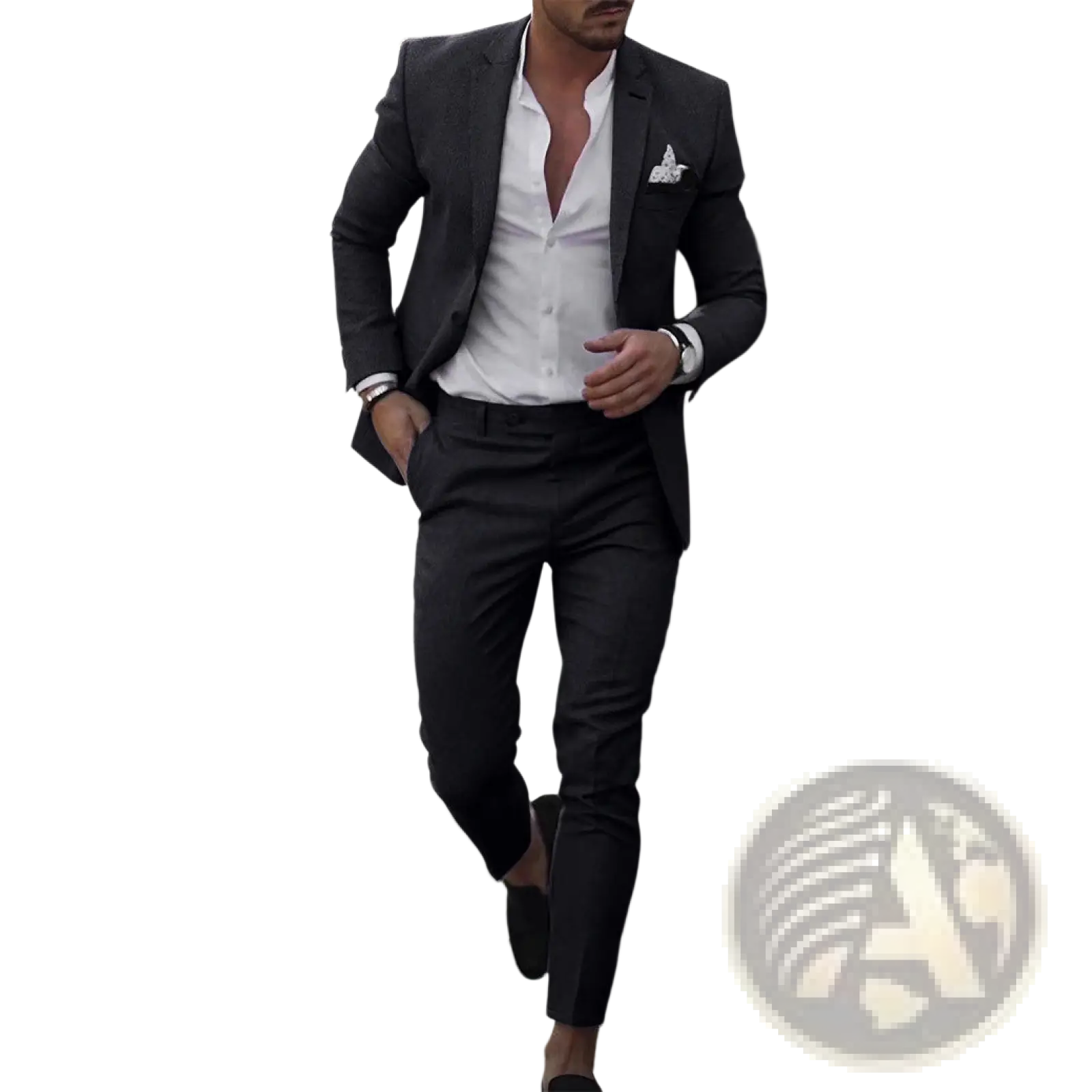 Men Digital Print Casual Suit Set