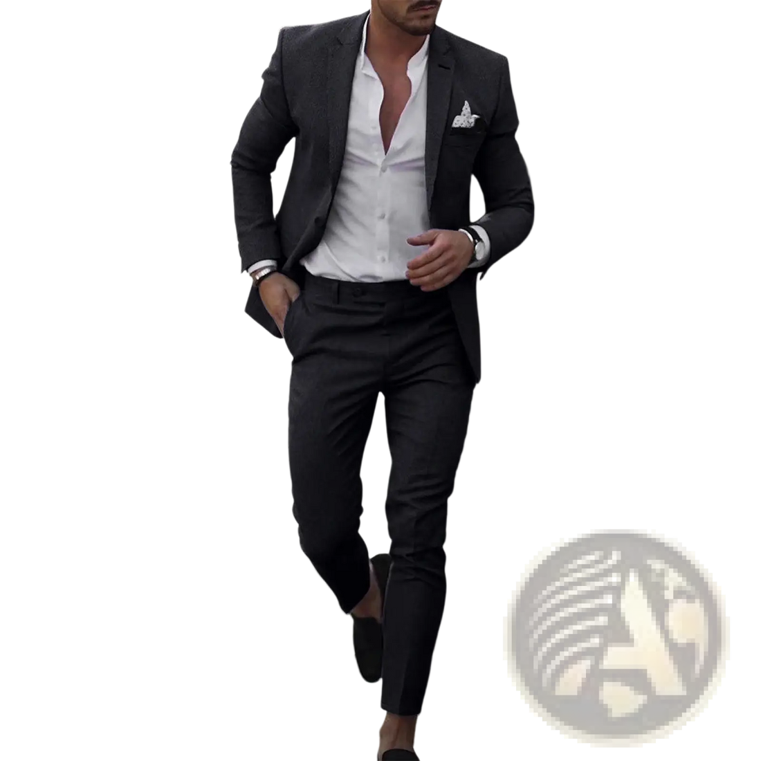 Men Digital Print Casual Suit Set