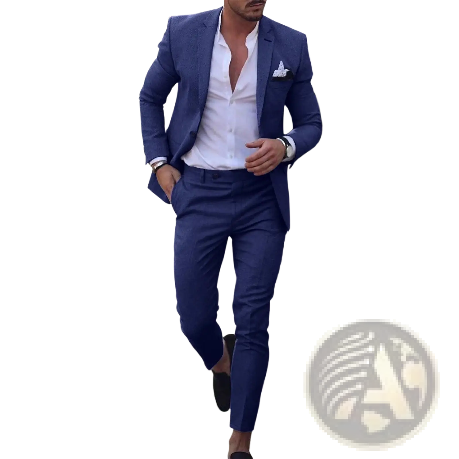 Men Digital Print Casual Suit Set