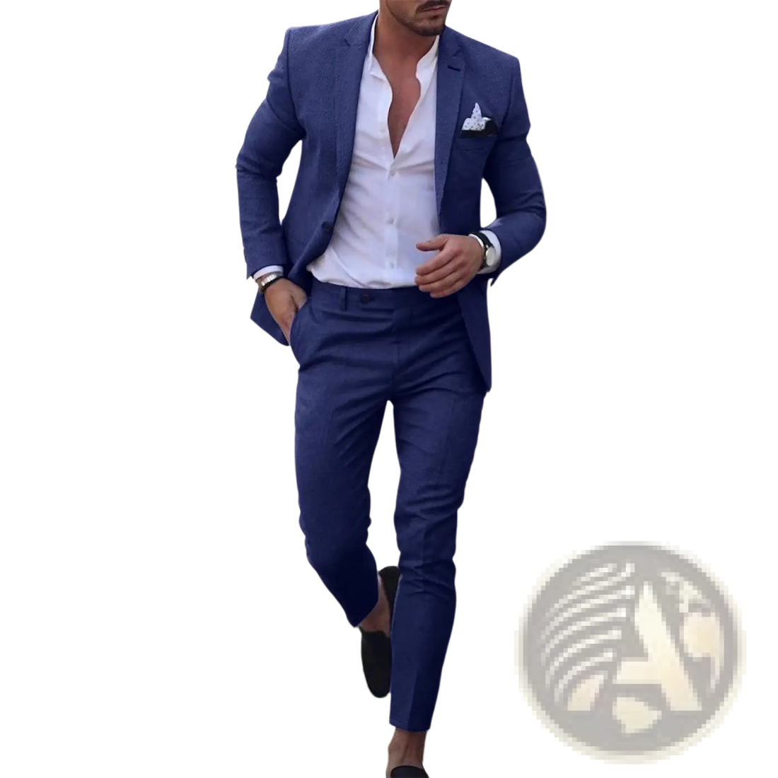 Men Digital Print Casual Suit Set
