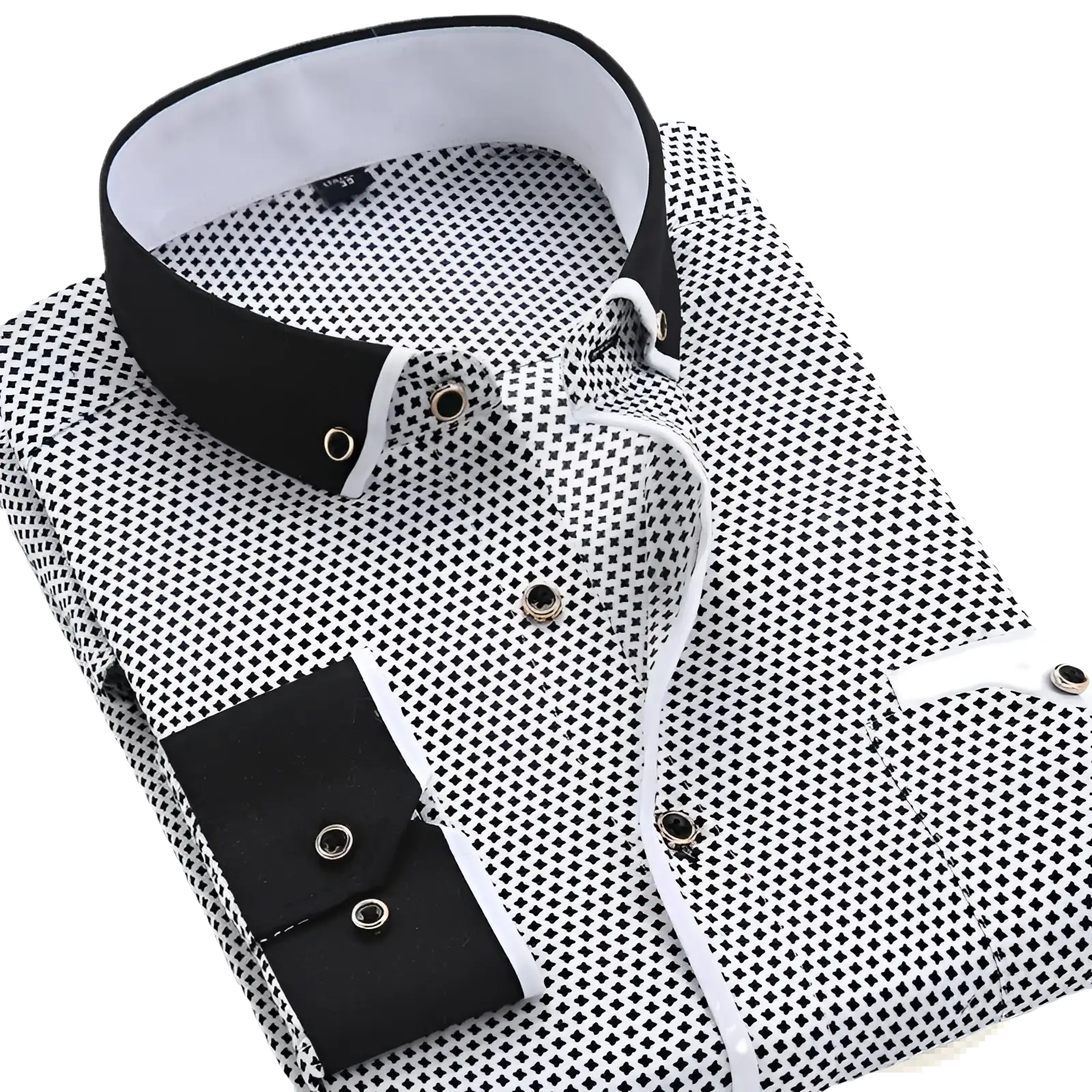 Men Floral Dress Shirt Slim Fit Long Sleeve Casual