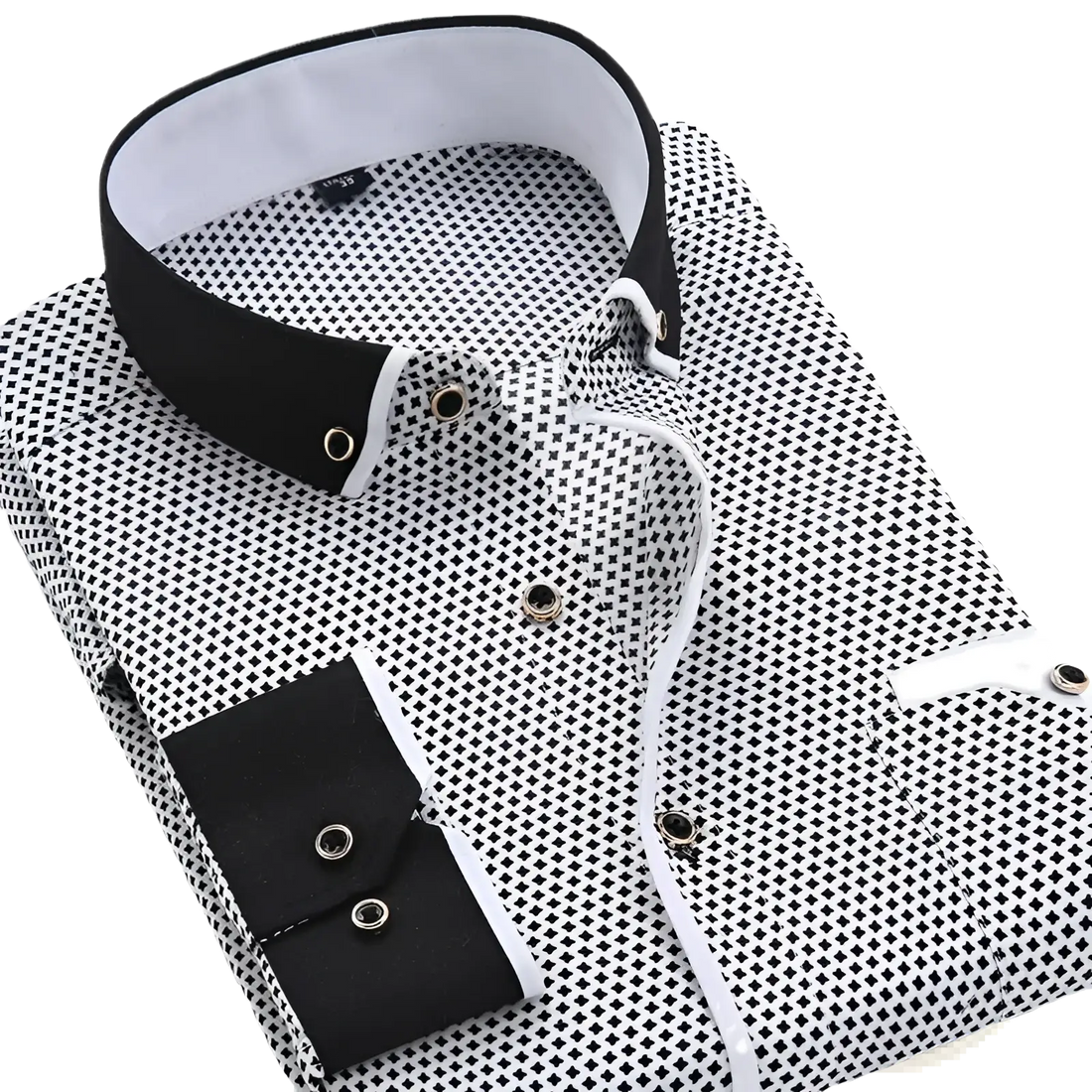 Men Floral Dress Shirt Slim Fit Long Sleeve Casual