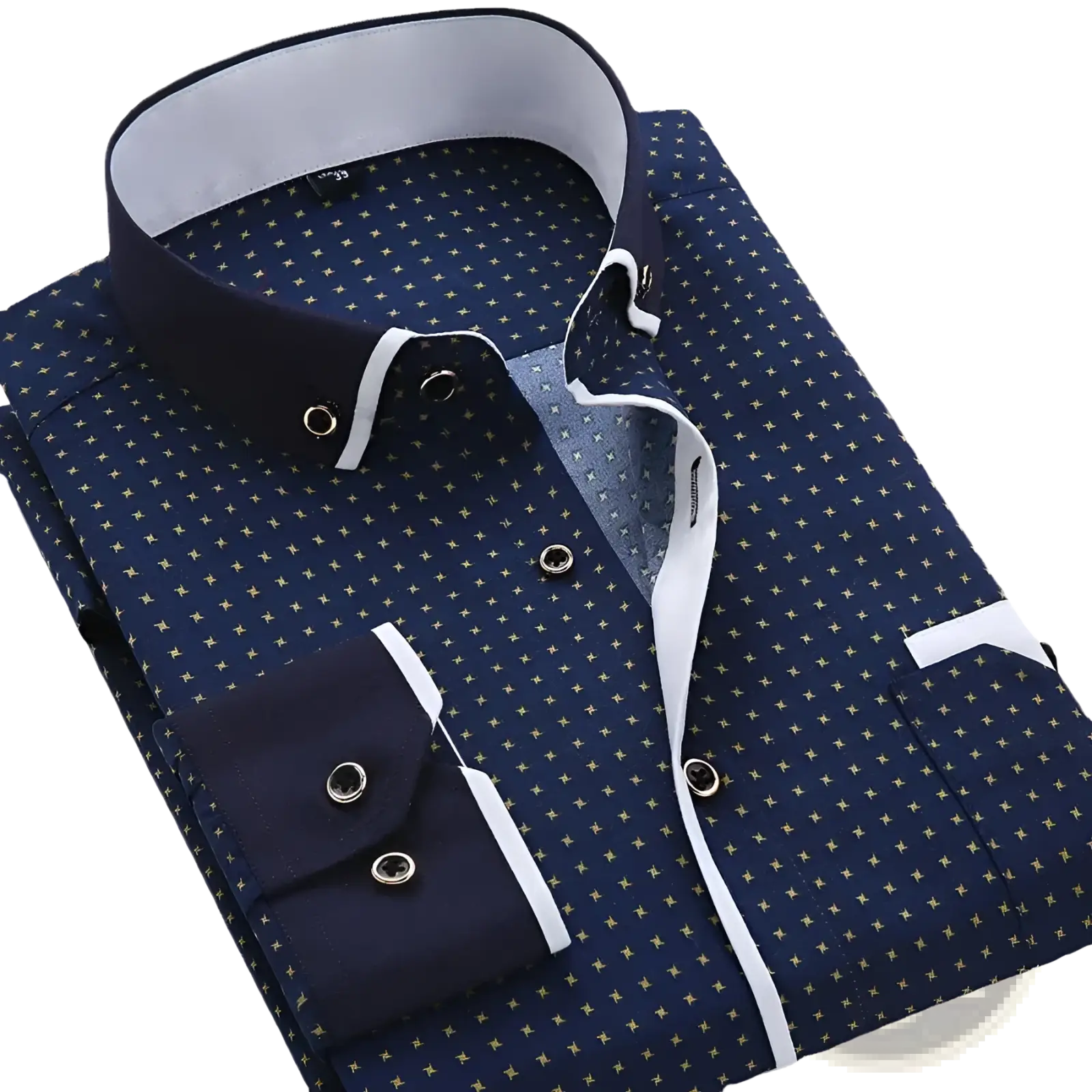 Men Floral Dress Shirt Slim Fit Long Sleeve Casual