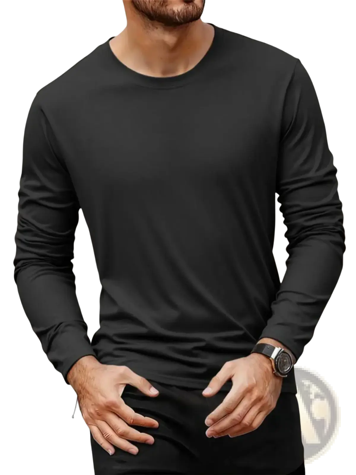 Men Moisture Wicking Long Sleeve Crew Neck t Shirt