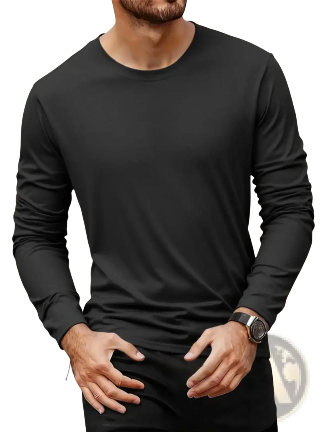 Men Moisture Wicking Long Sleeve Crew Neck t Shirt